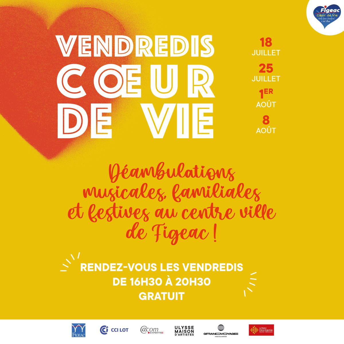 Les Vendredis Cœur de Vie à Figeac