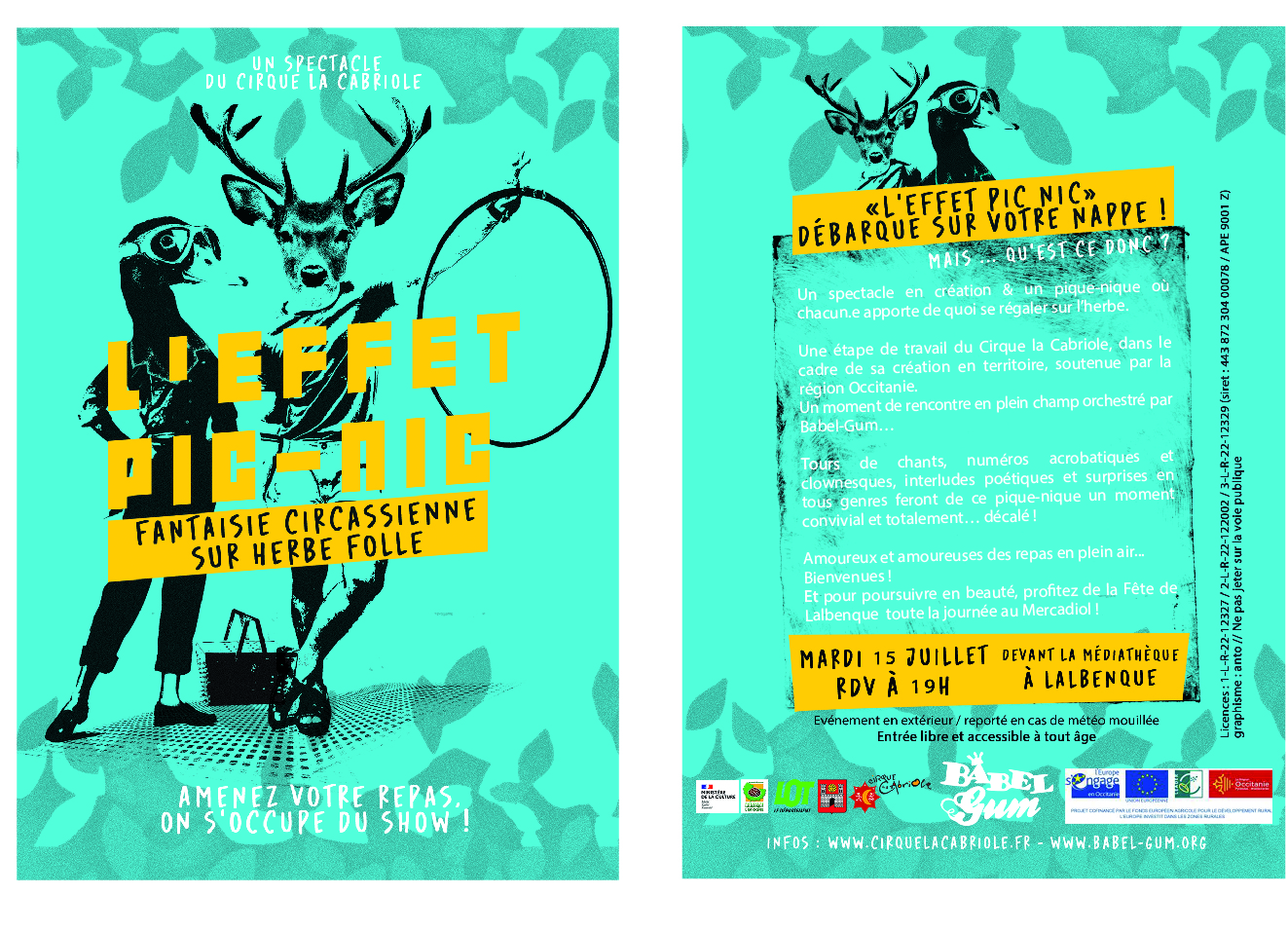 Projet "L'Effet PicNic" : Spectacle Fantaisie circassienne sur herbe folle