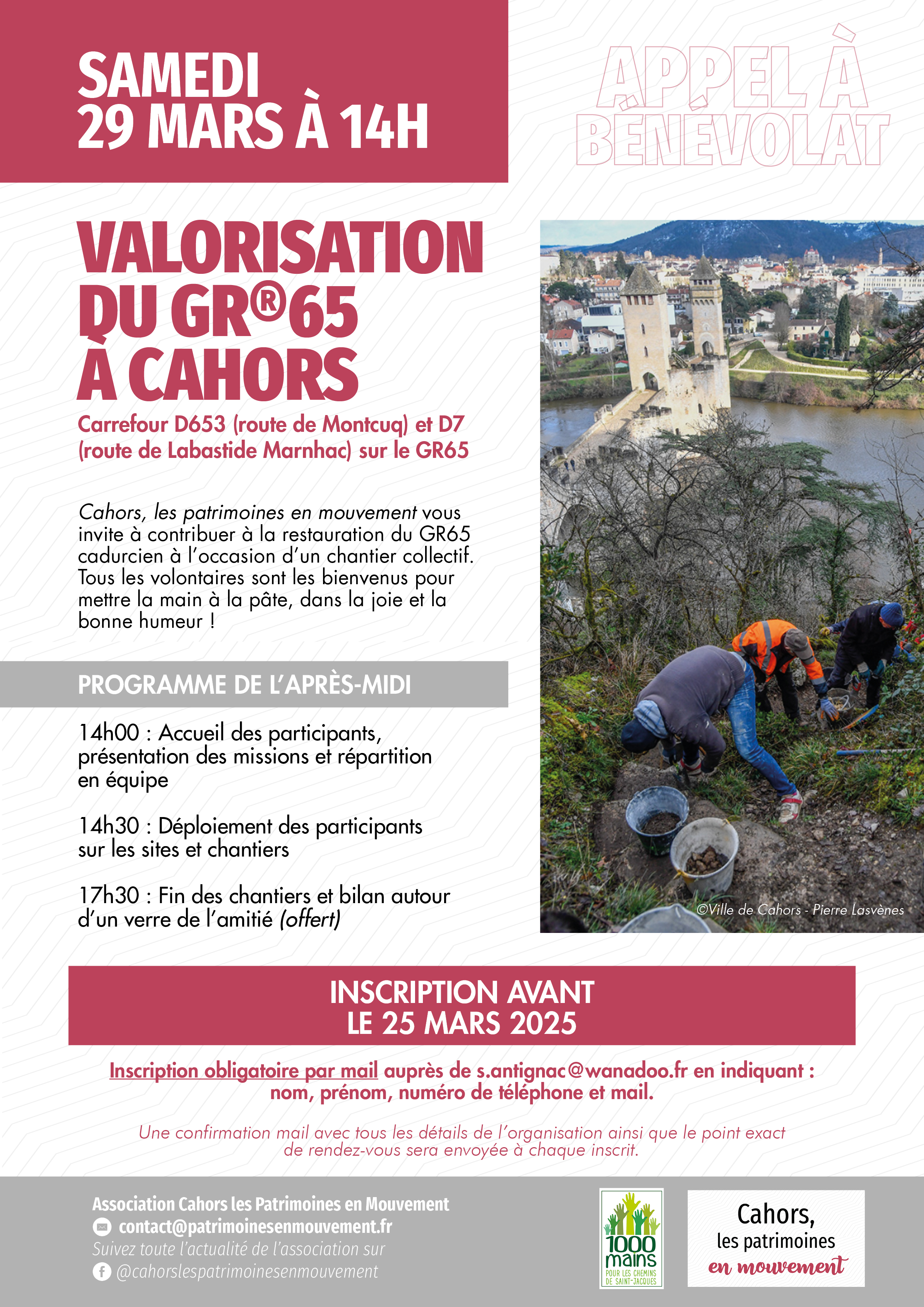 Valorisation du GR65 à Cahors