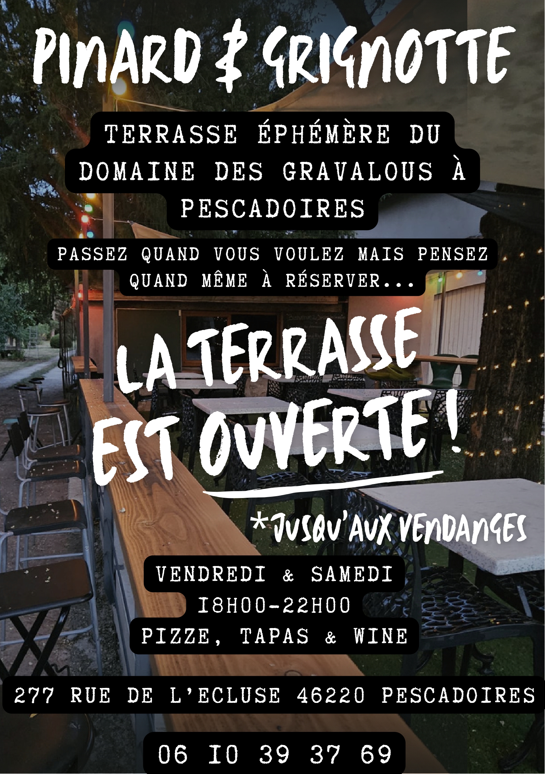 Pinard & grignotte au domaine des Gravalous