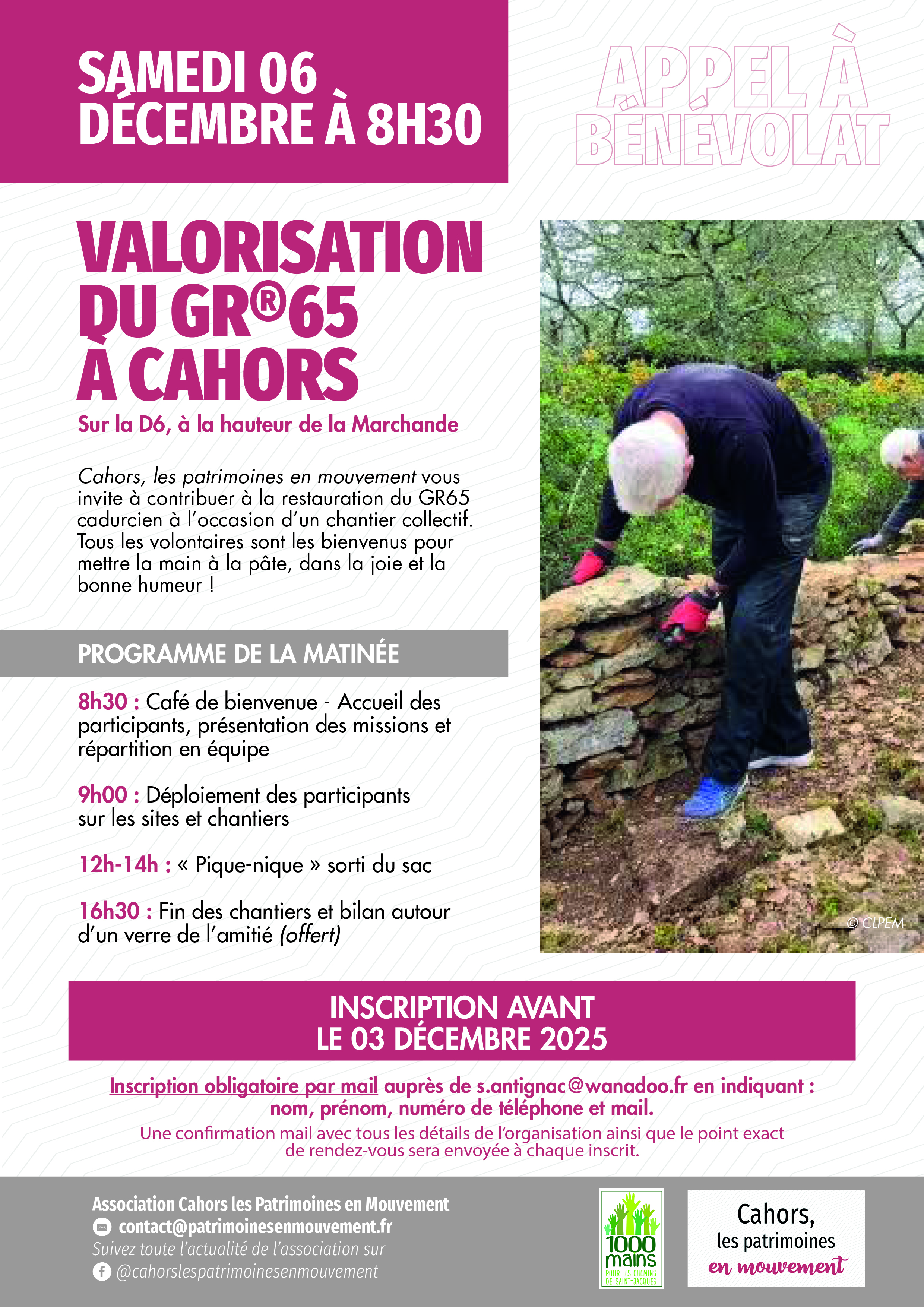 Valorisation du Chemin de Saint-Jacques (GR36) à Cahors