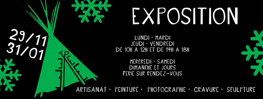 Exposition d'arts à la Galerie TeePee