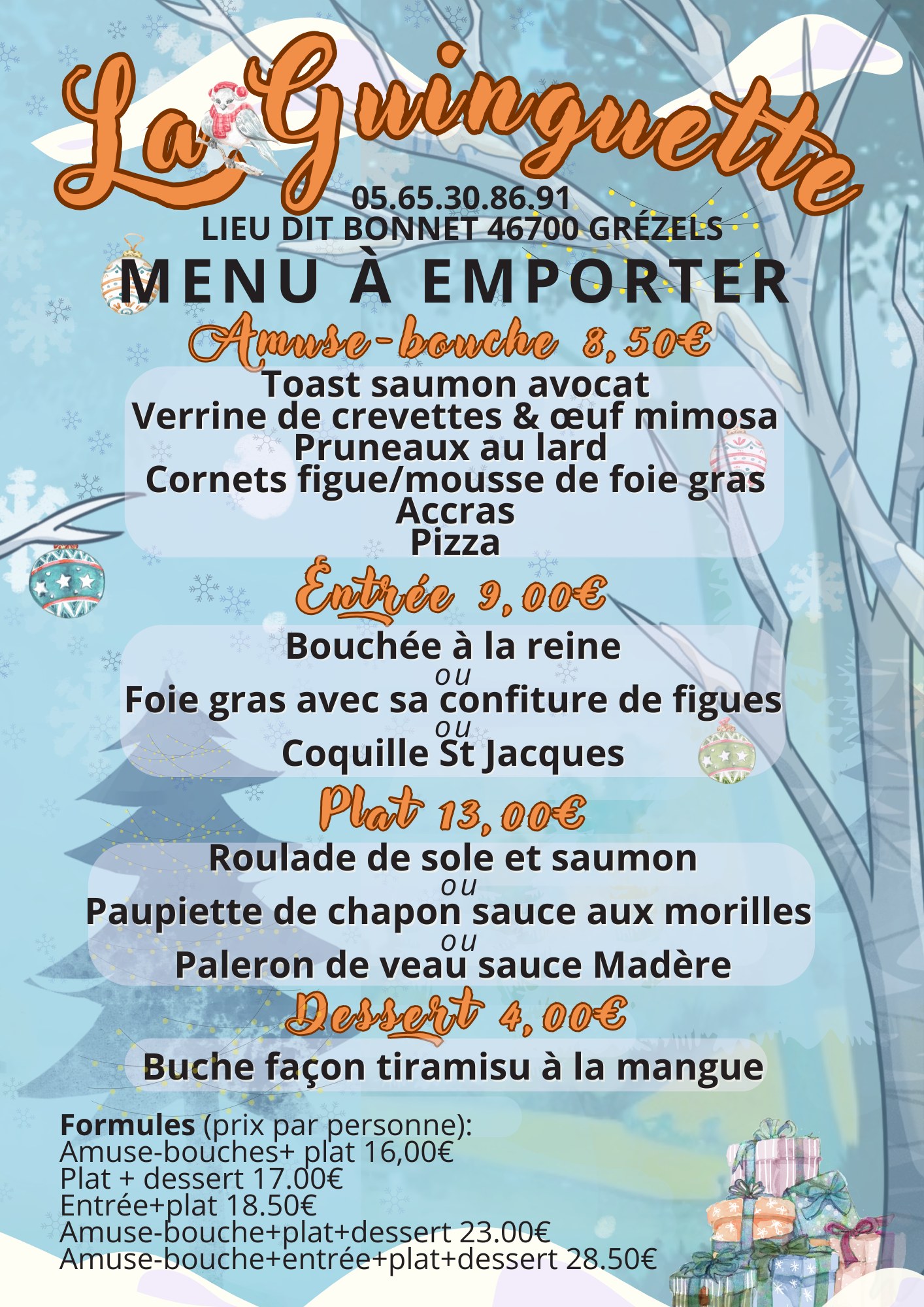Menu de Noël à la Guinguette, Grézels - photo 2
