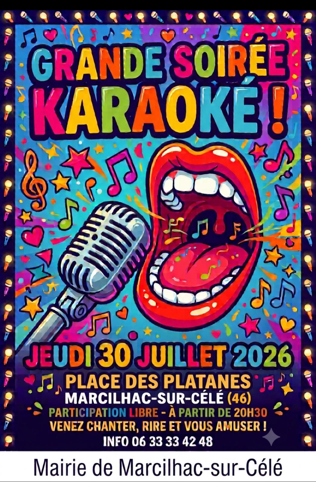 Soirée karaoké à Marcilhac sur Célé