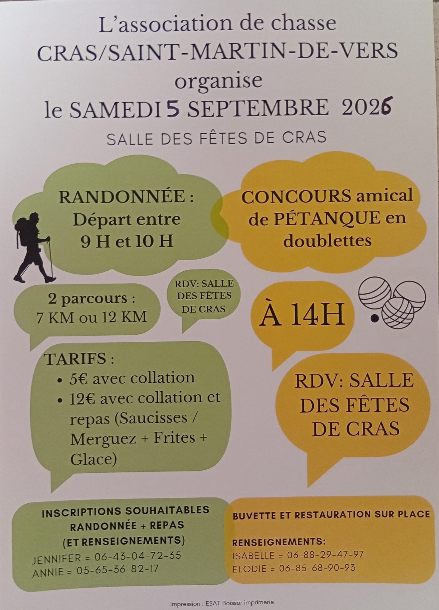 Randonnée et concours amical de pétanque