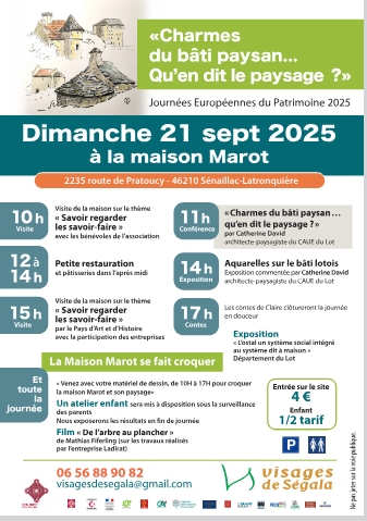 Maison Marot , conférence : « Charmes du bâti paysan… qu’en dit le paysage ? »