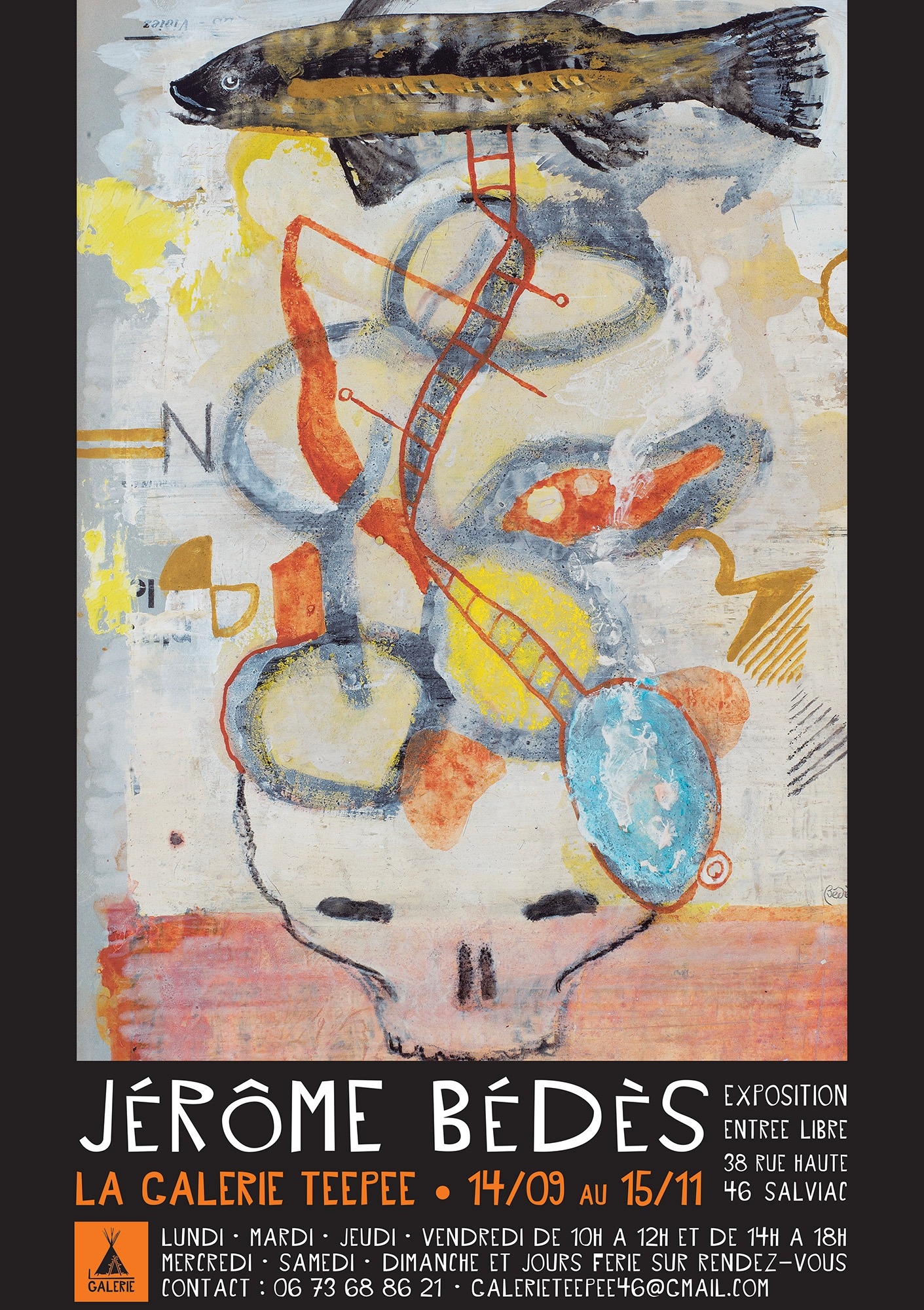 Exposition des oeuvres de Jérôme Bédès à la Galerie TeePee