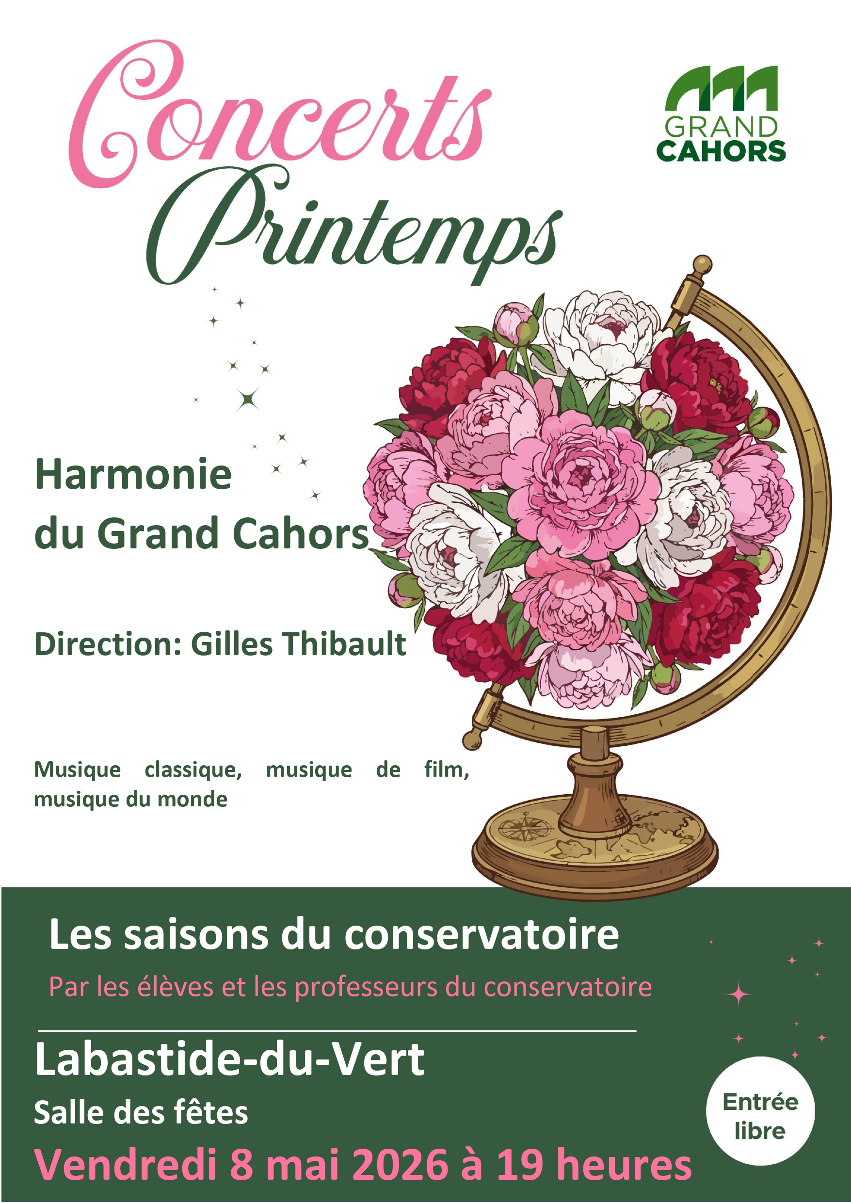 Concert à Labastide du Vert : Harmonie du Grand Cahors — visuel événement