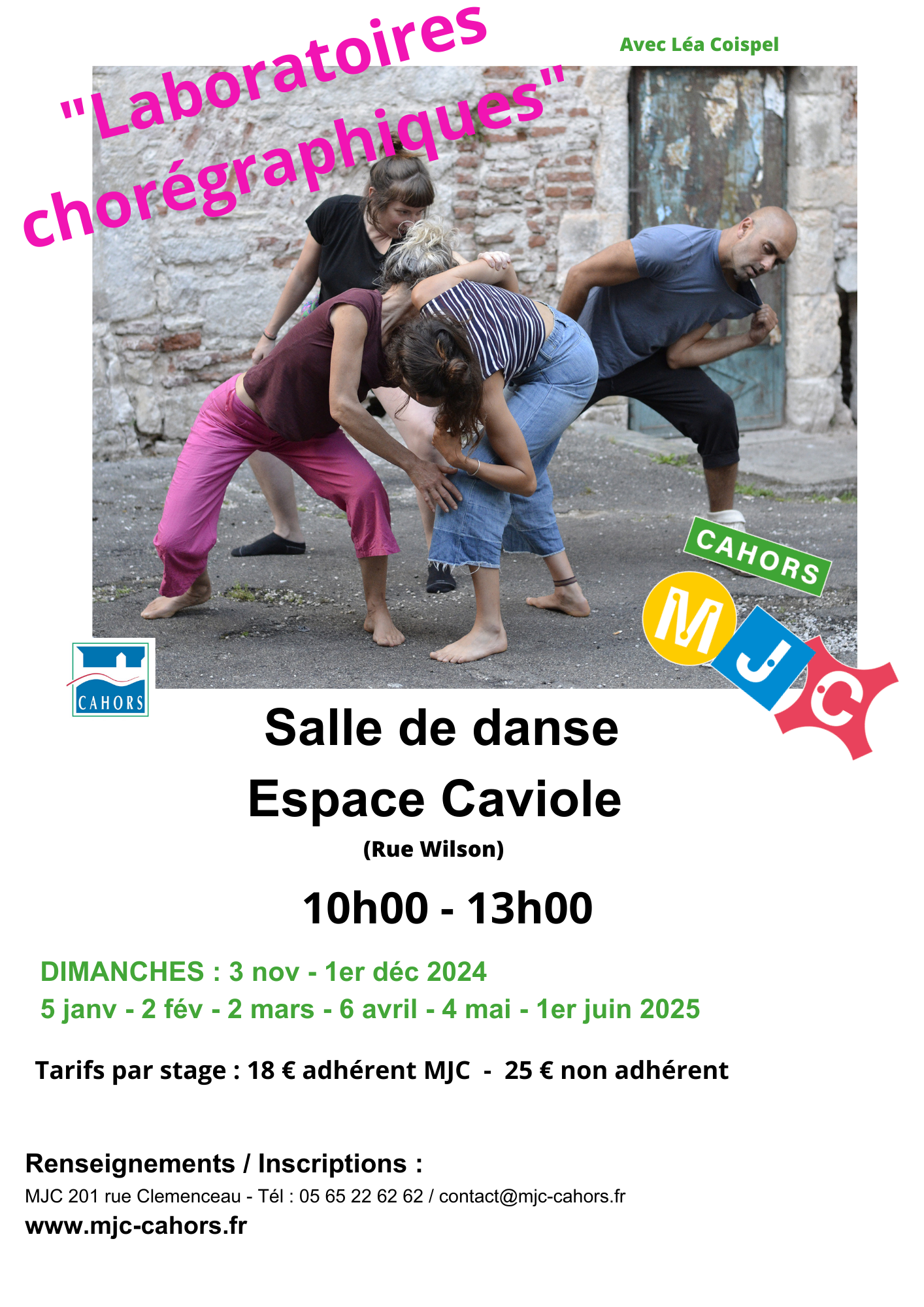 Ateliers de danse "laboratoires chorégraphiques" avec Léa Coispel