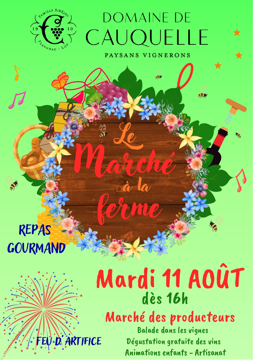 Le Marché à la ferme et Repas gourmand au domaine de Cauquelle — visuel événement