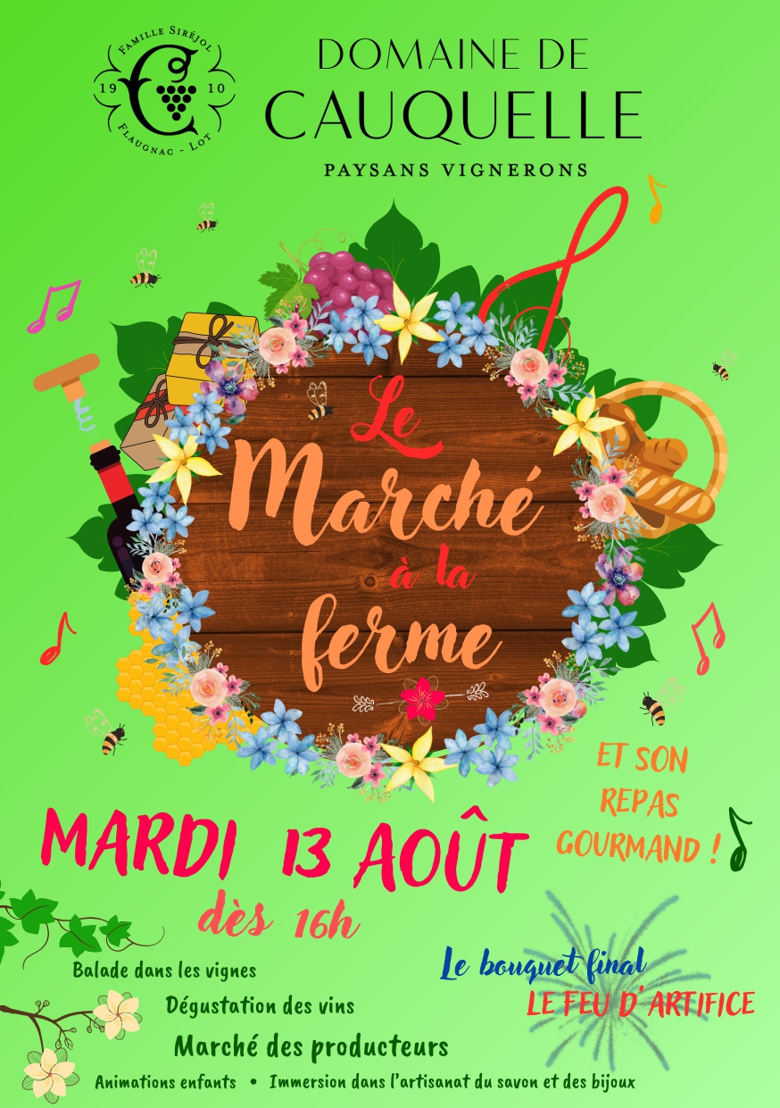 Marché à la ferme au Domaine de Cauquelle !