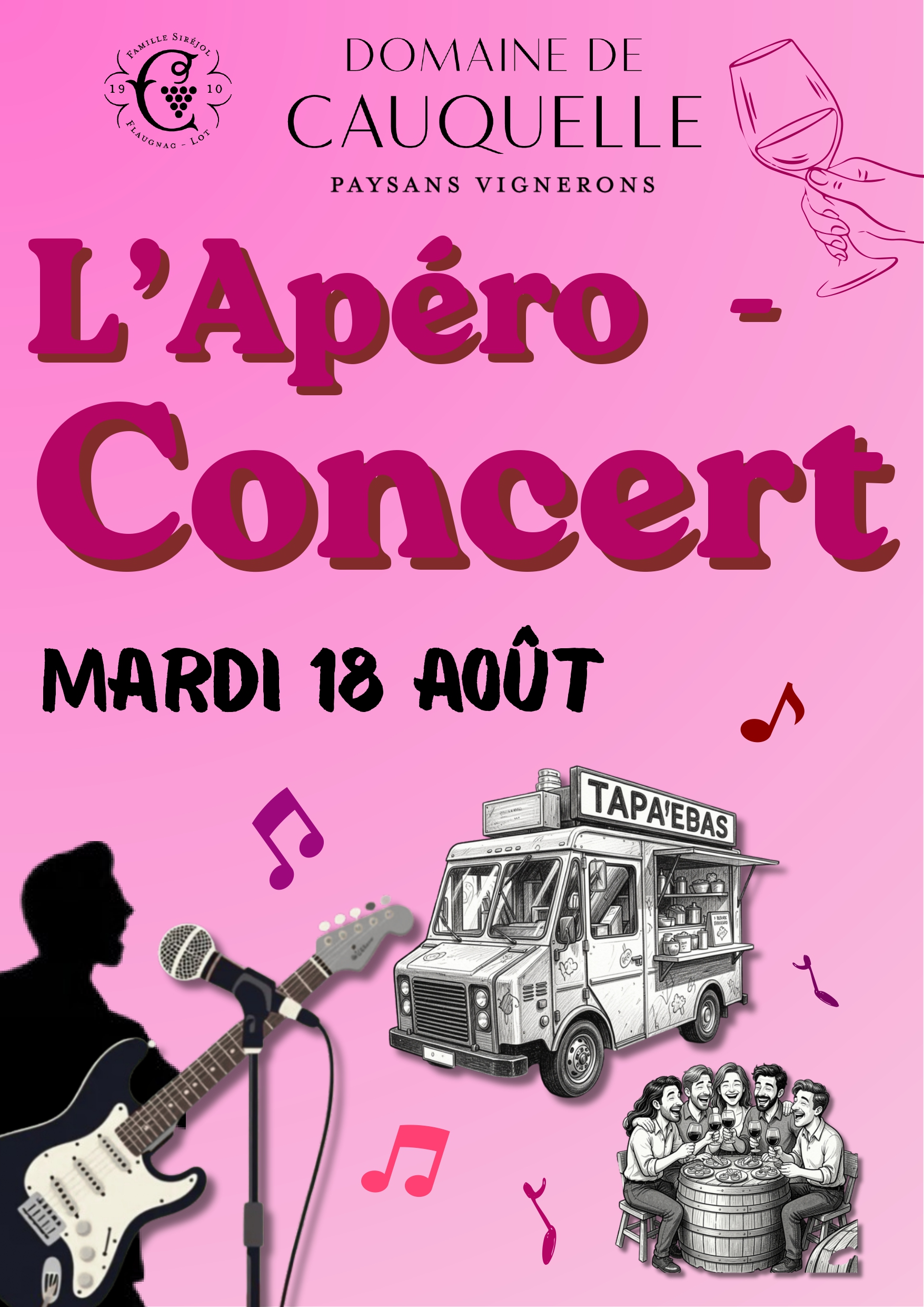 Apéros concert de l'été au Domaine de Cauquelle — visuel événement