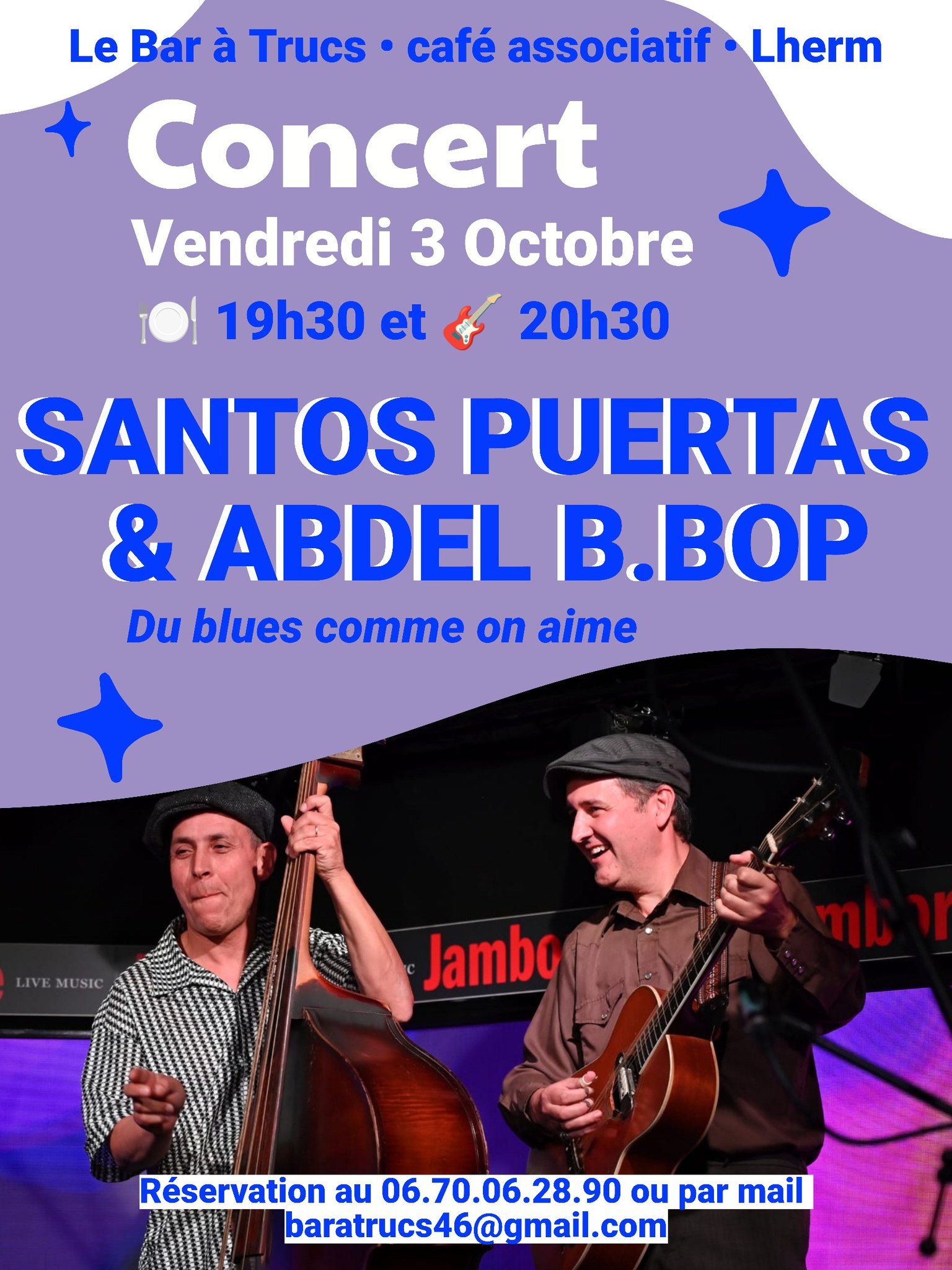 Concert SANTOS PUERTAS & ABDEL B.BOP au Bar à Trucs