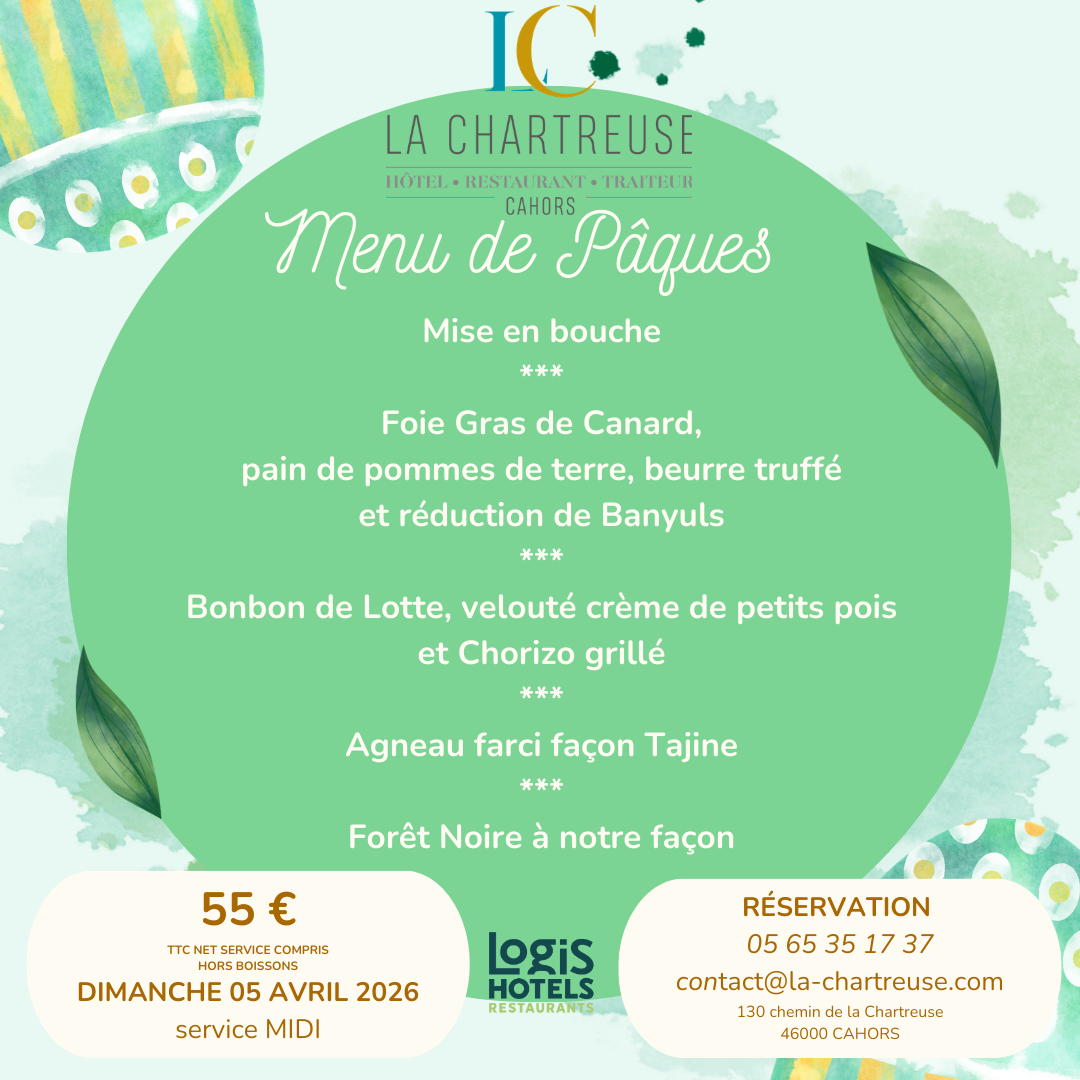 Menu de Pâques à la Chartreuse