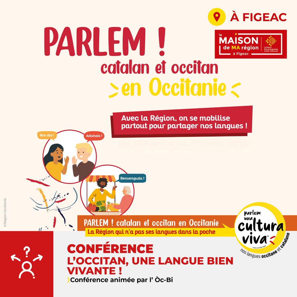 Maison de la région à Figeac, conférence : l’occitan, une langue, bien vivante !