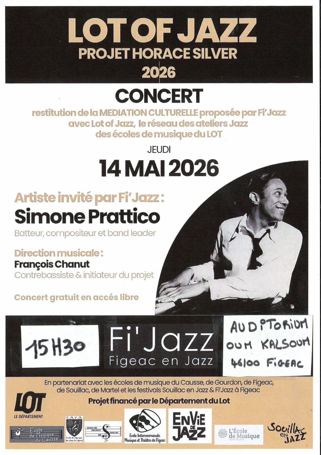 Fi'jazz, concert de restitution des écoles de musiques du Lot à Figeac