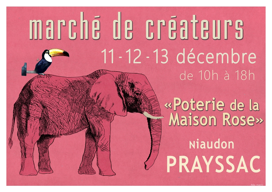 Affiche de Marché de Noël des créateurs d'artisanat d'art
