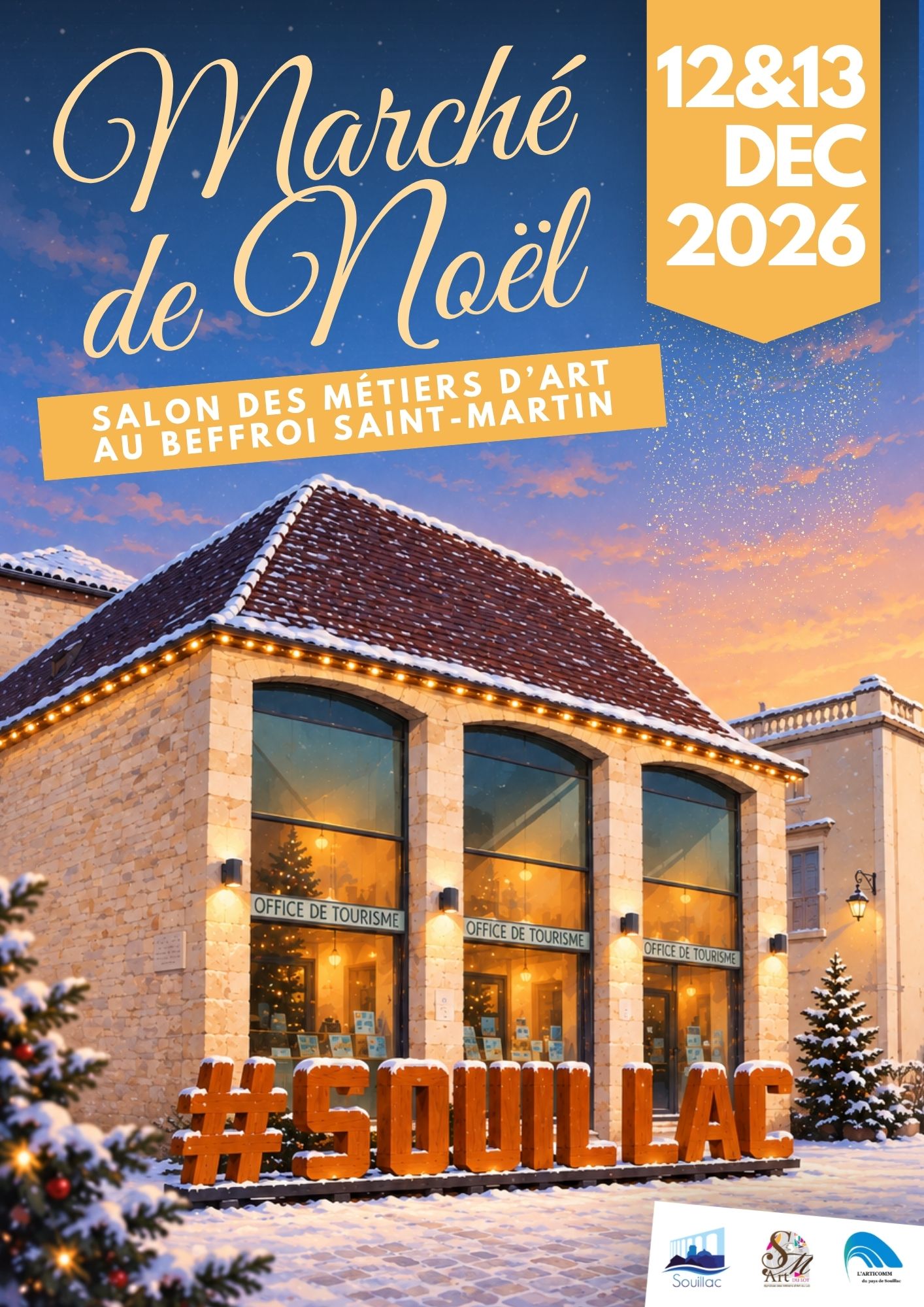 Affiche de Marché de Noël à Souillac