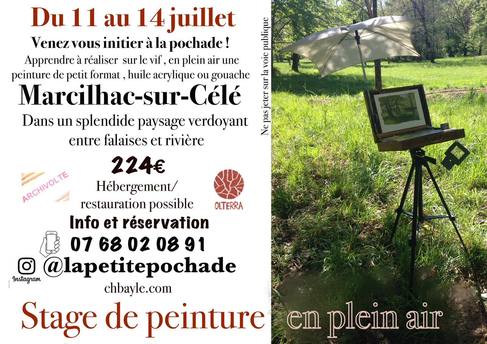 Stage de peinture en plein air à Marcilhac-sur-Célé