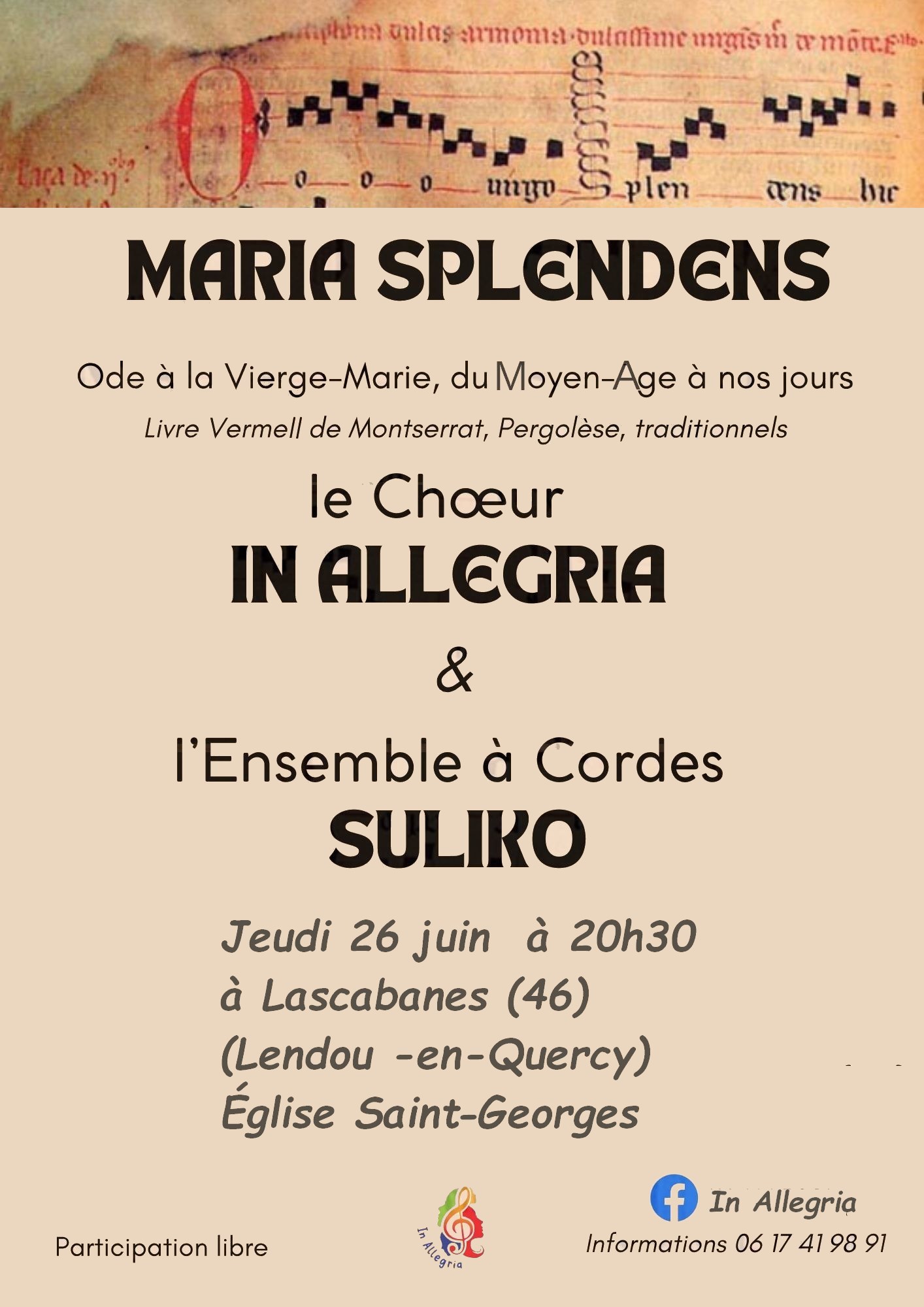 Concert de chant sacré à Lascabanes