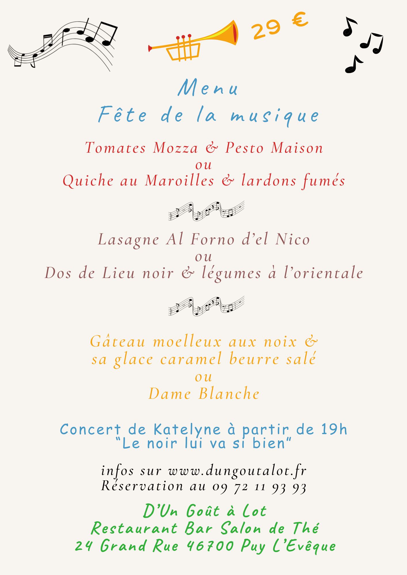 Fête de la musique au restaurant D'un Goût à Lot