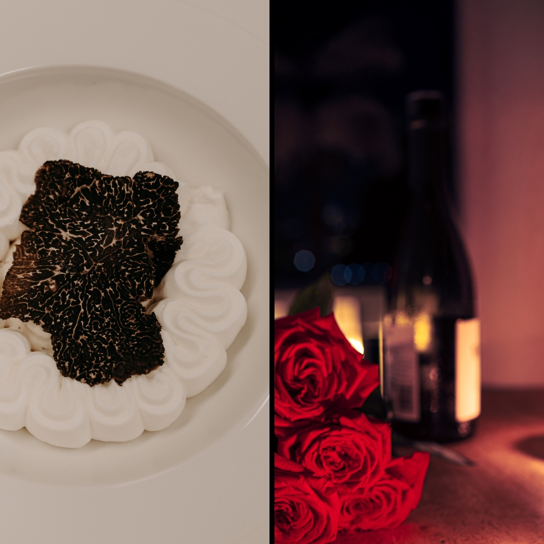 Menu mélano de Saint-Valentin au Château de Mercuès