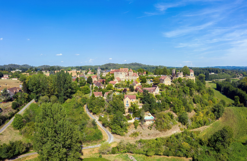 Vue aérienne de Milhac