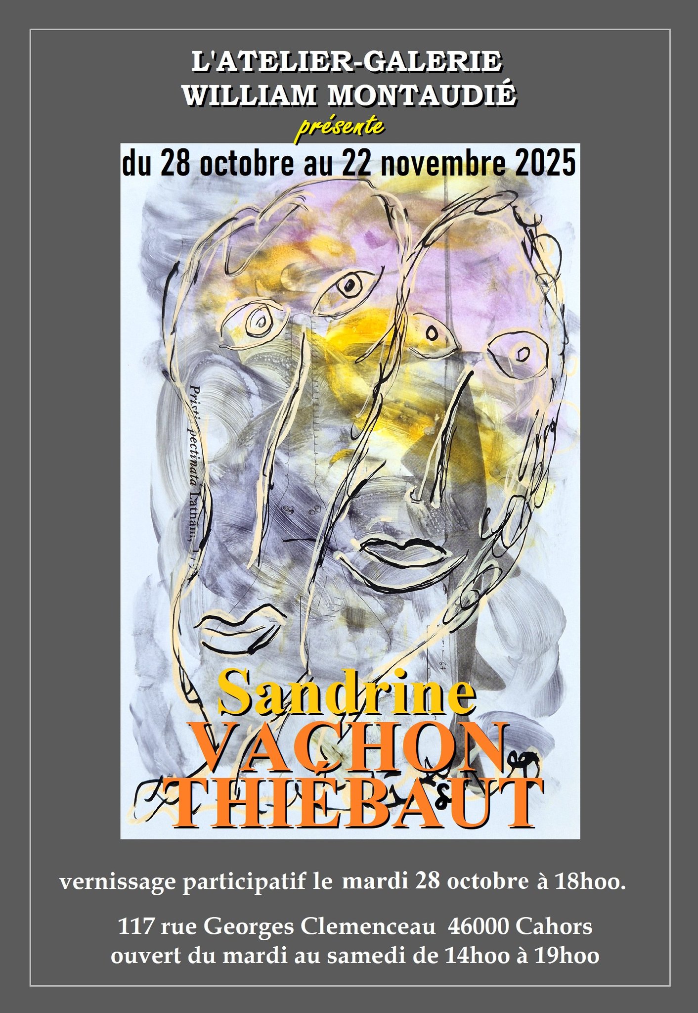 Exposition à l'atelier-galerie William Montaudié : Sandrine Vachon Thiébaut