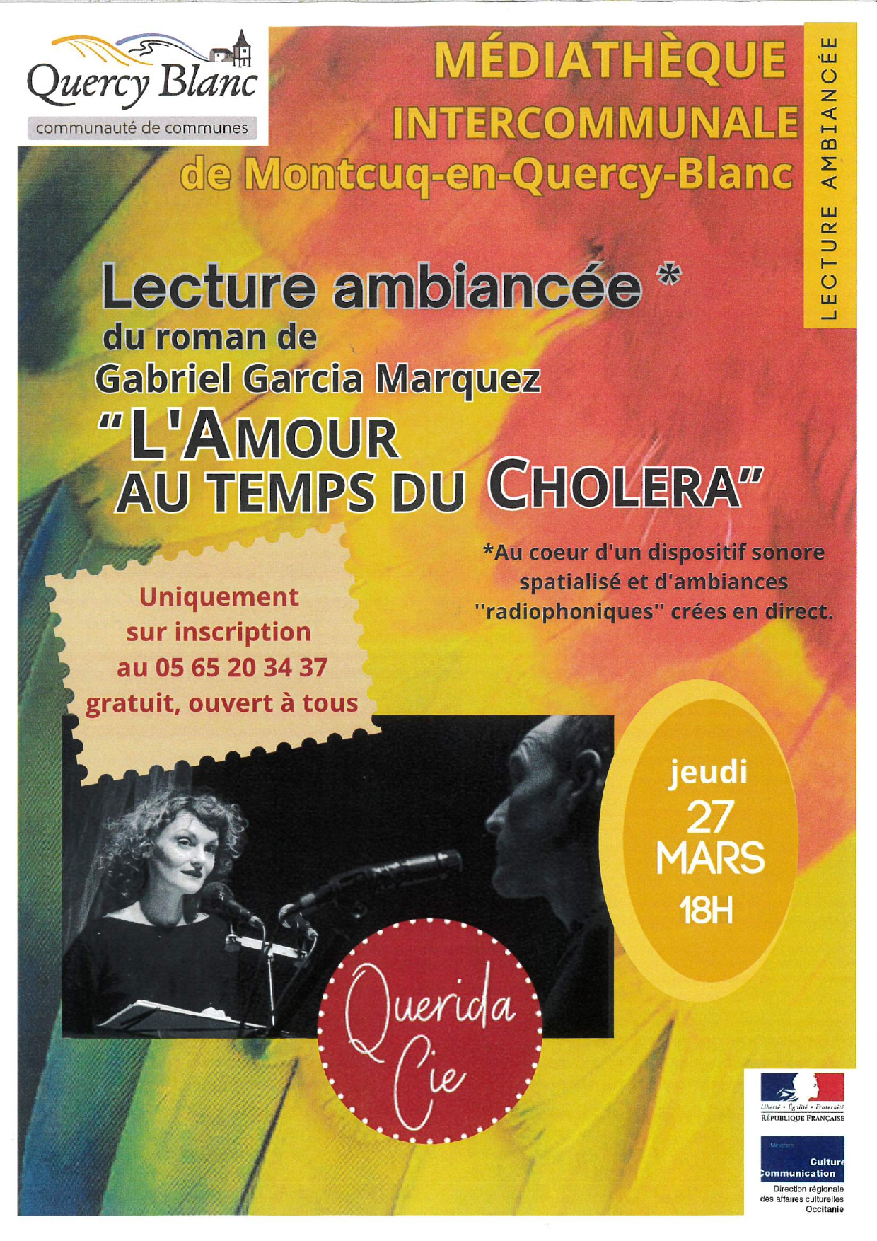 Lecture ambiancée du roman "L'Amour au temps du choléra"