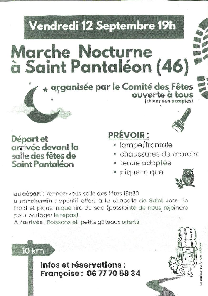 Marche nocturne à Saint-Pantaléon