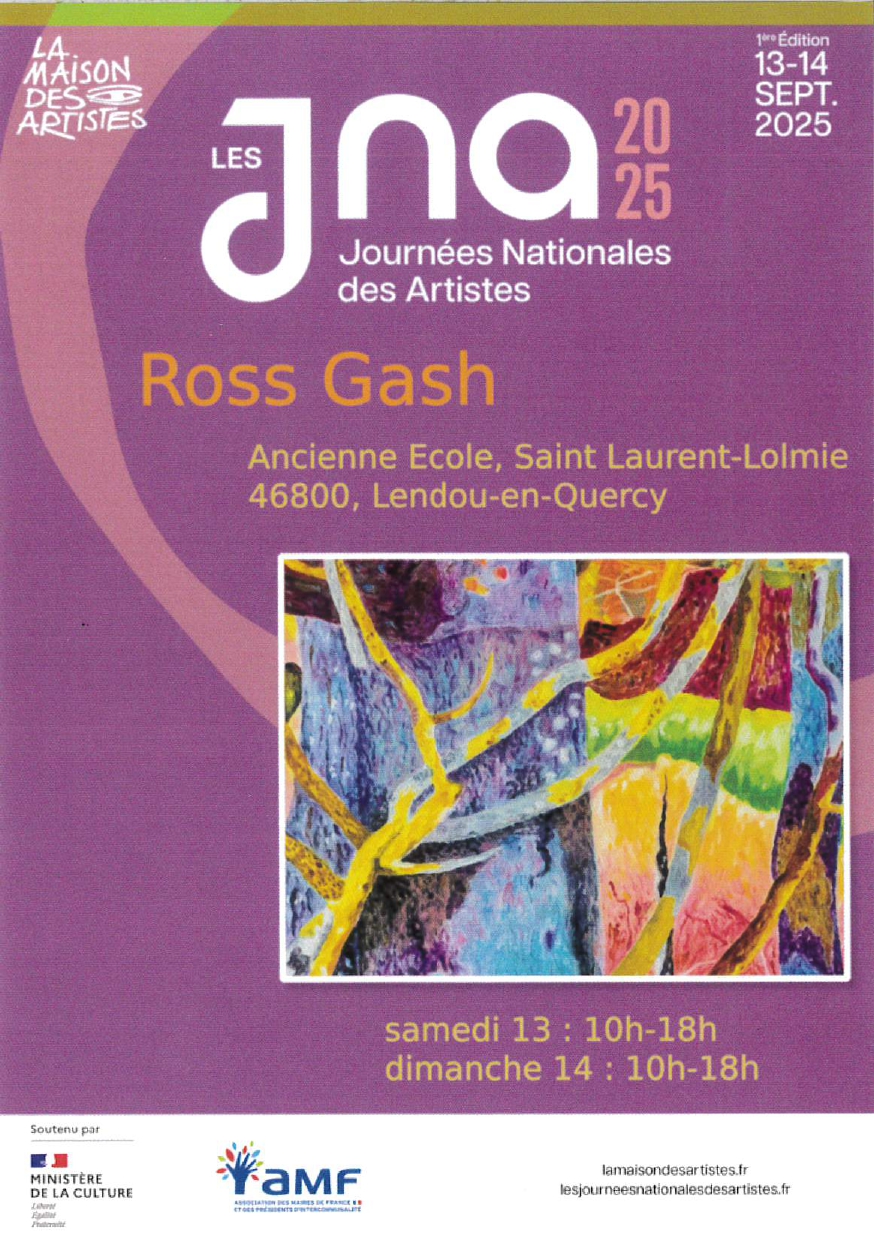Journées Nationales des Artistes 2025 : Ross Gash