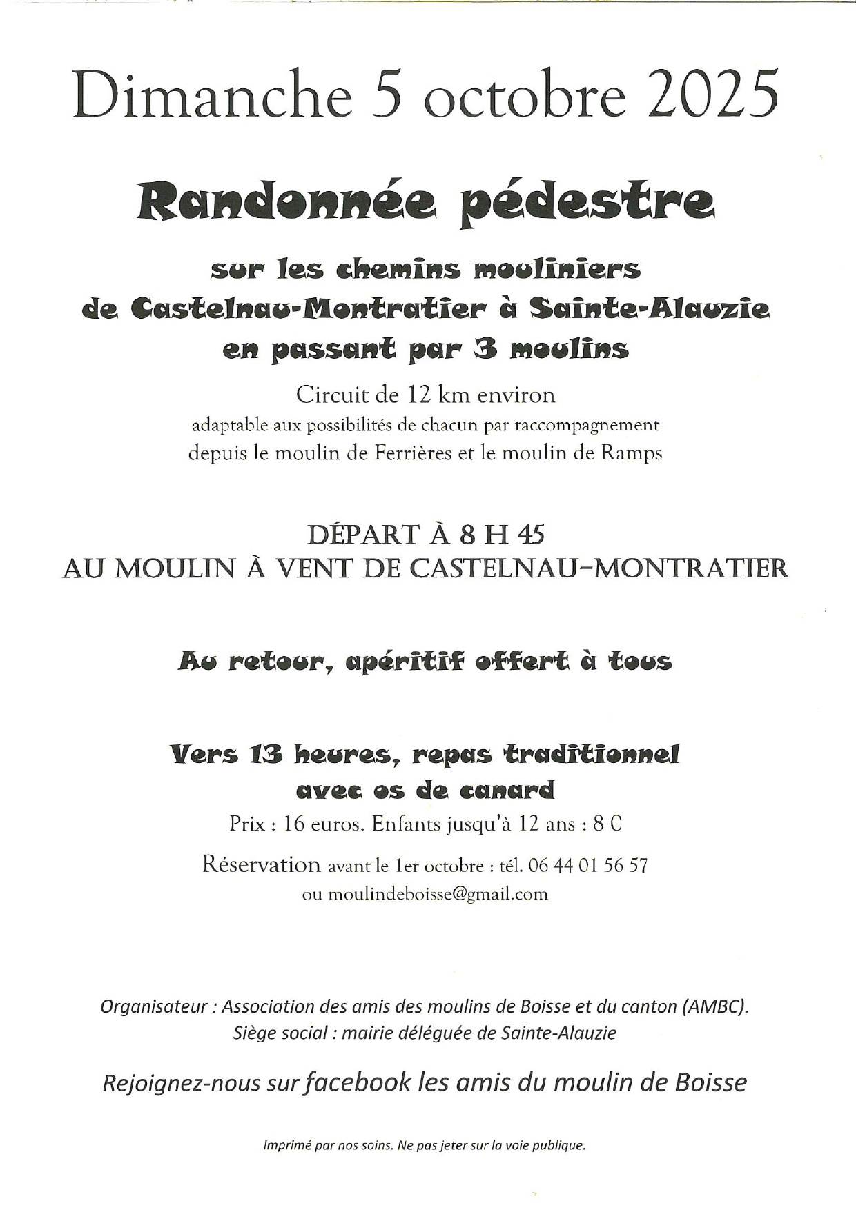 Randonnée pédestre sur les chemins mouliniers