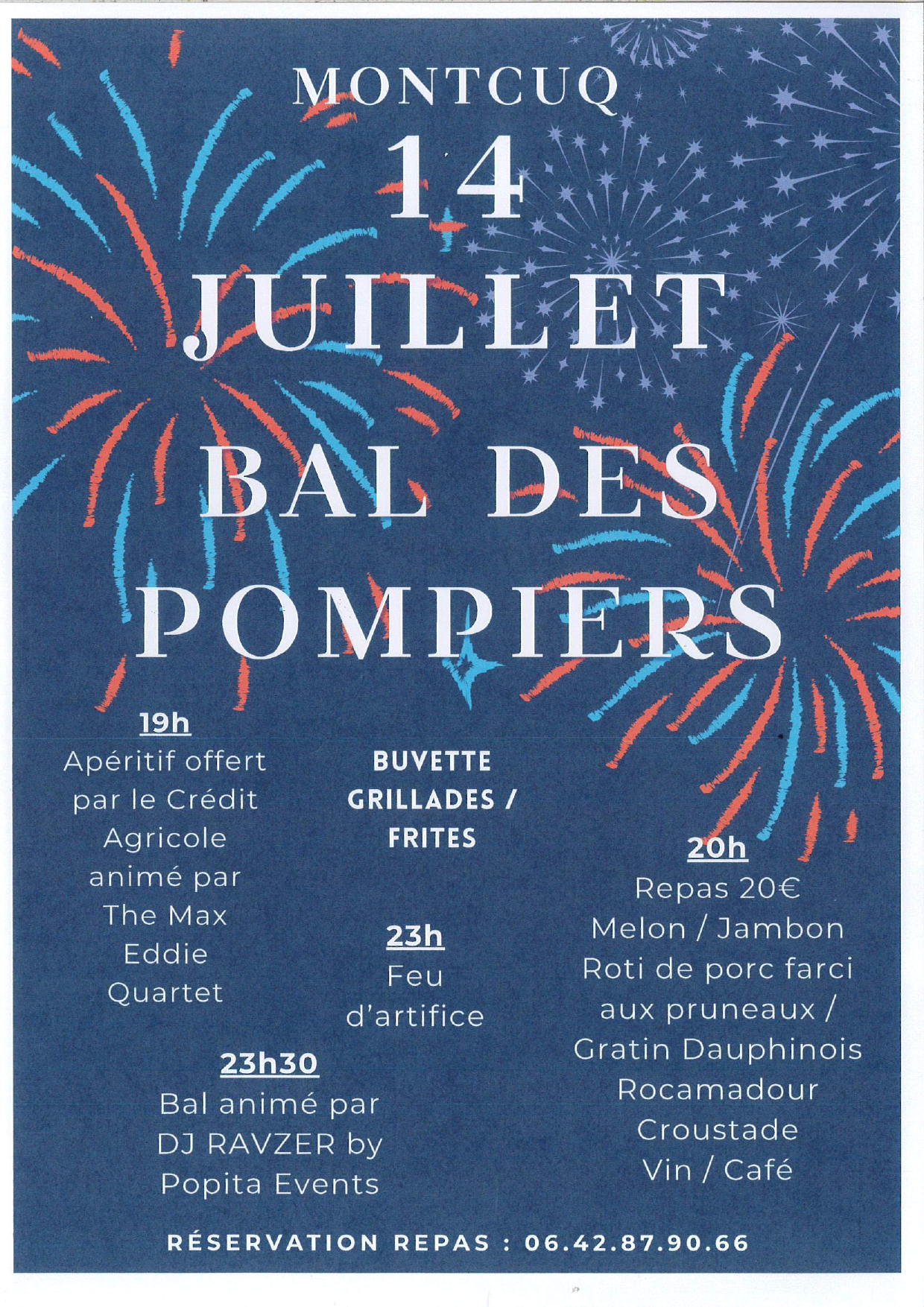 Bal des pompiers à Montcuq