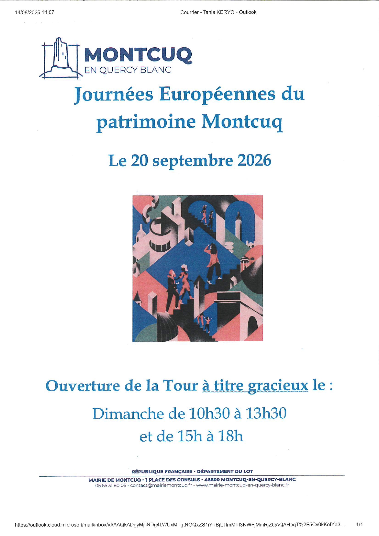 Journées Européennes du Patrimoine : Ouverture de la Tour de Montcuq