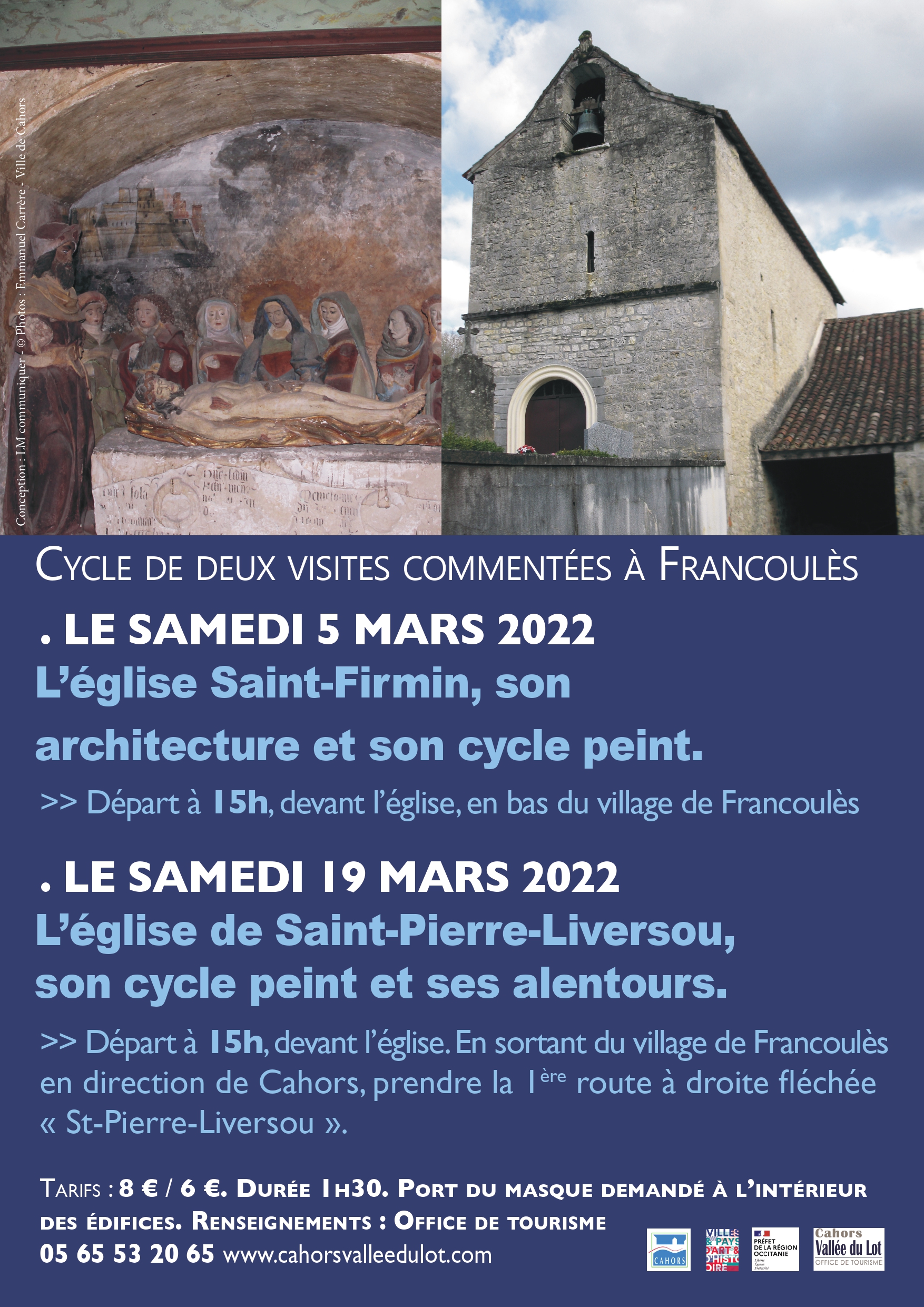 Ville d'Art et d'Histoire : Église Saint-Pierre-Liversou de Francoulès,  son Cycle Peint et ses Alentours