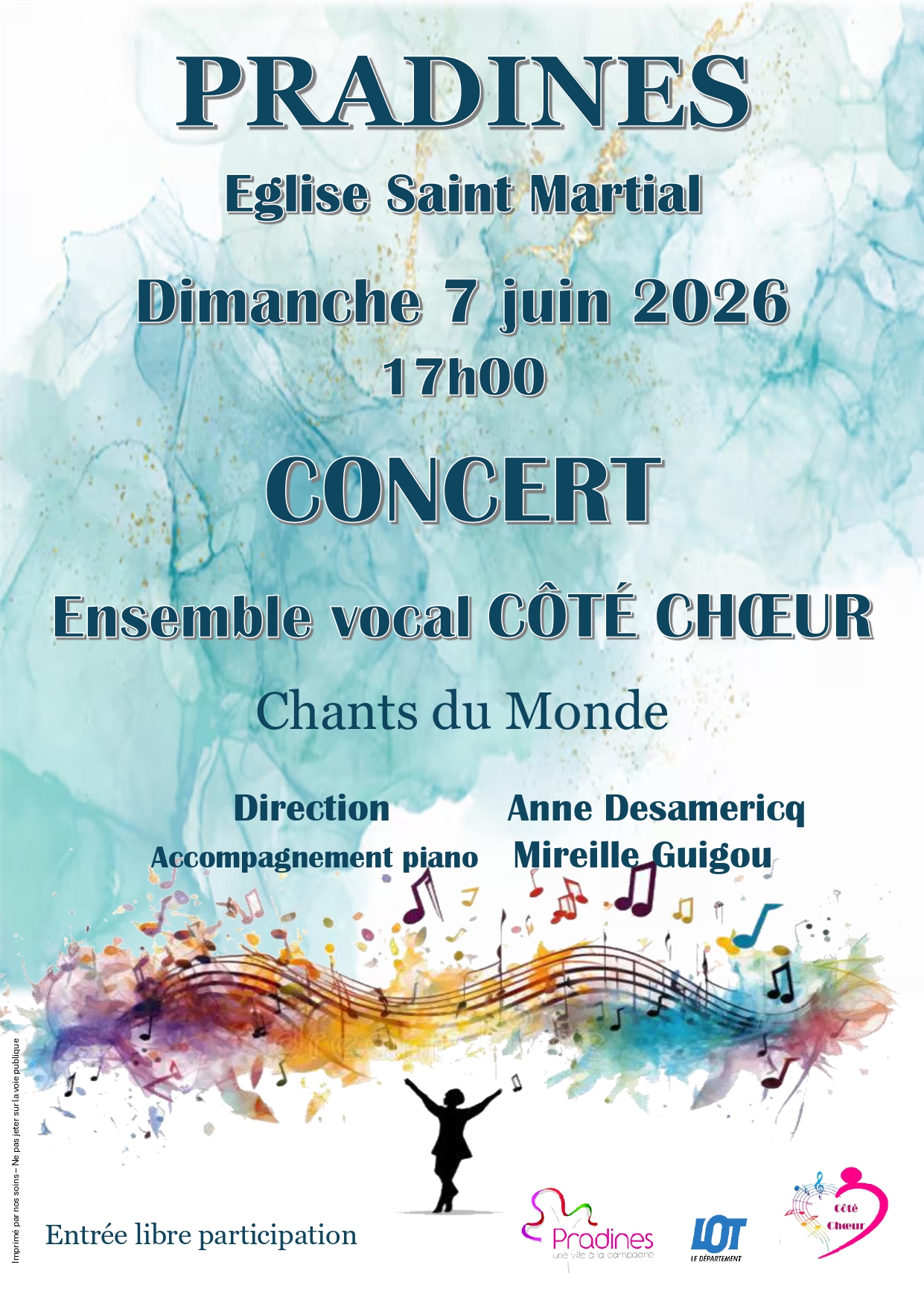 Concert de L'ensemble vocal Côté Choeur de Pradines — visuel événement