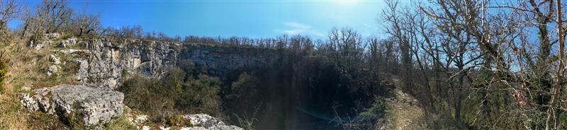 Panorama à l'Igue de Crégols