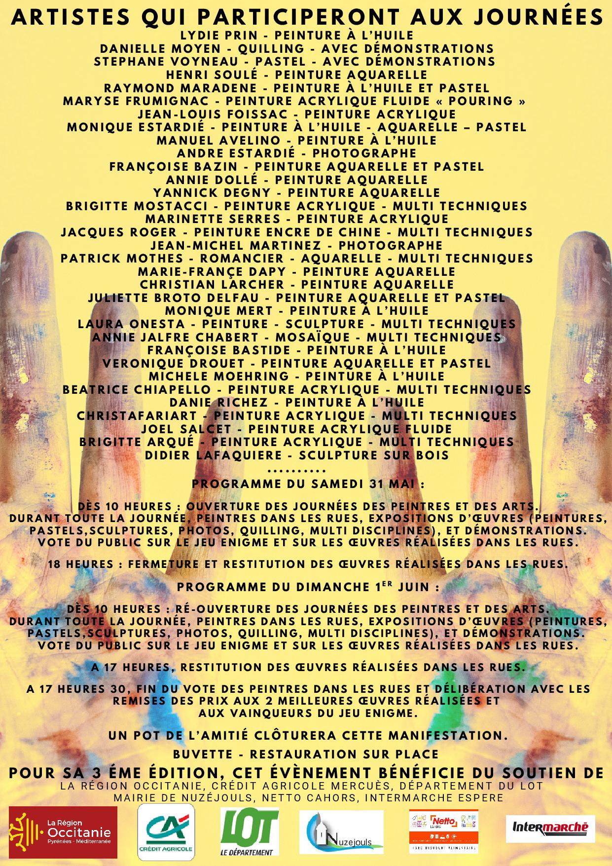 Journées des peintres et des arts à Nuzéjouls