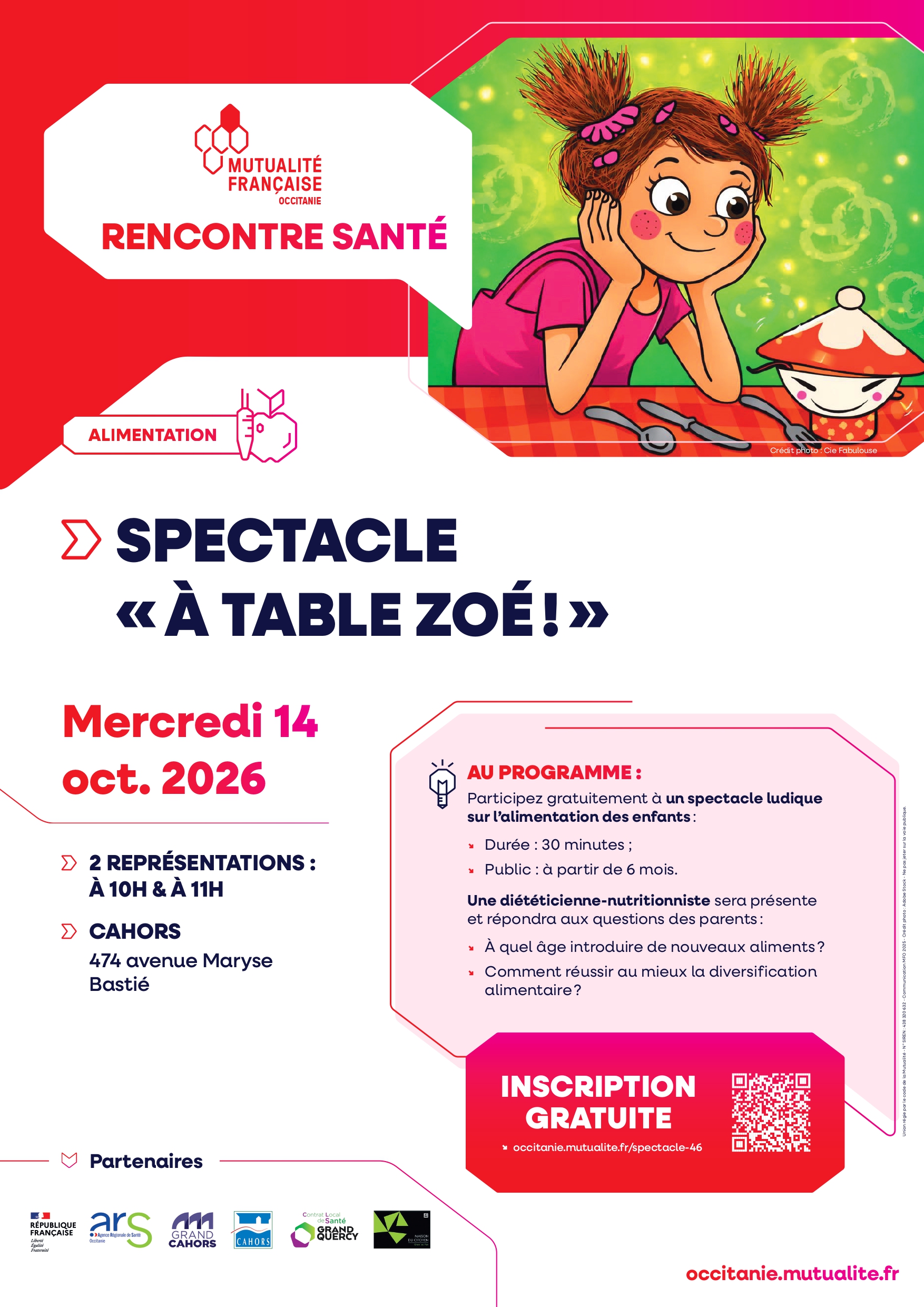 Spectacle "A table Zoé"