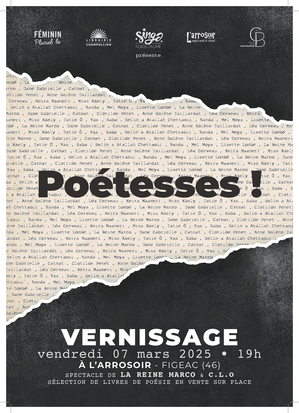 Vernissage de l'exposition "Poétesses!" à l'Arrosoir Figeac