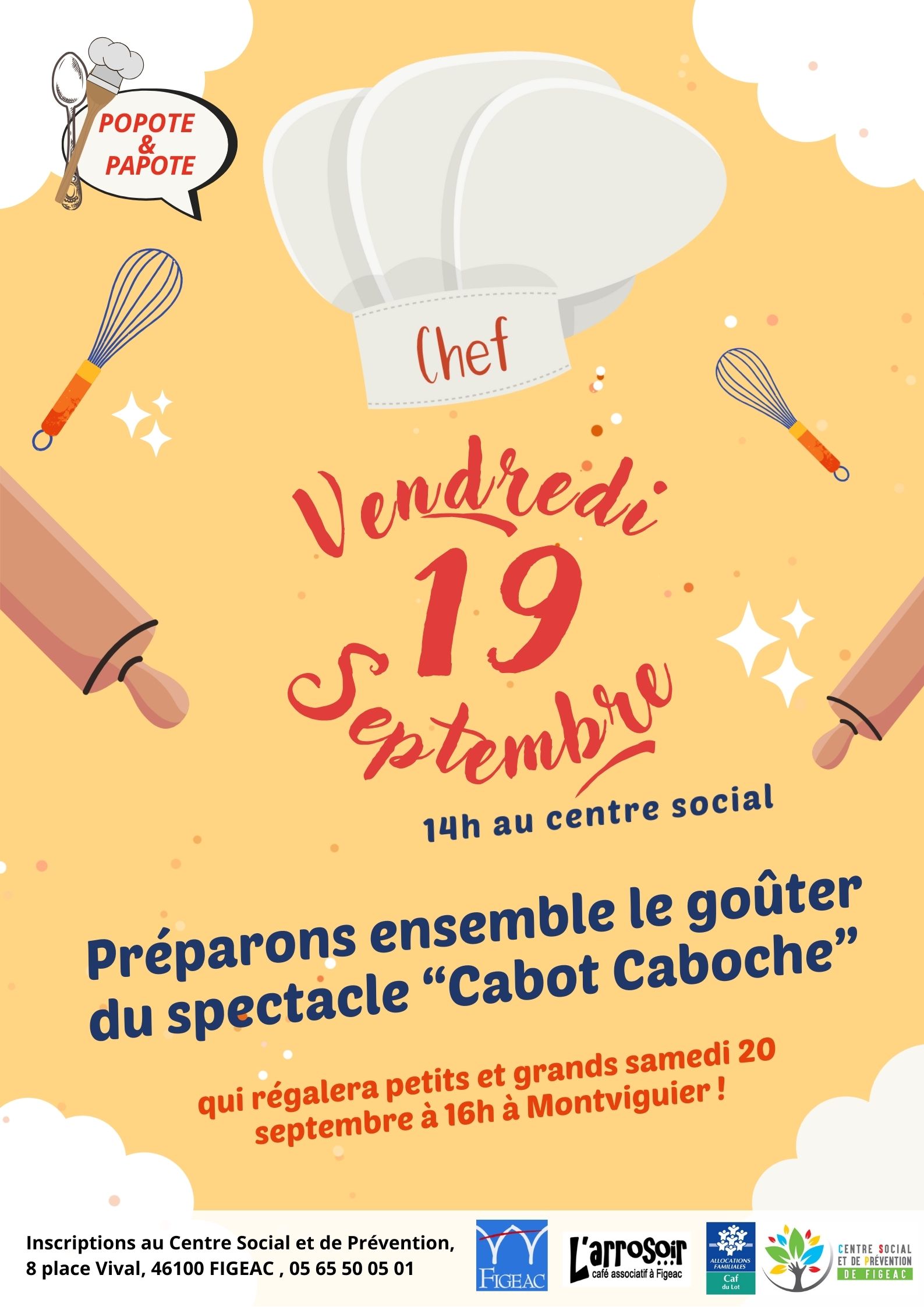 Atelier Popote & Papote : préparation d'un goûter !