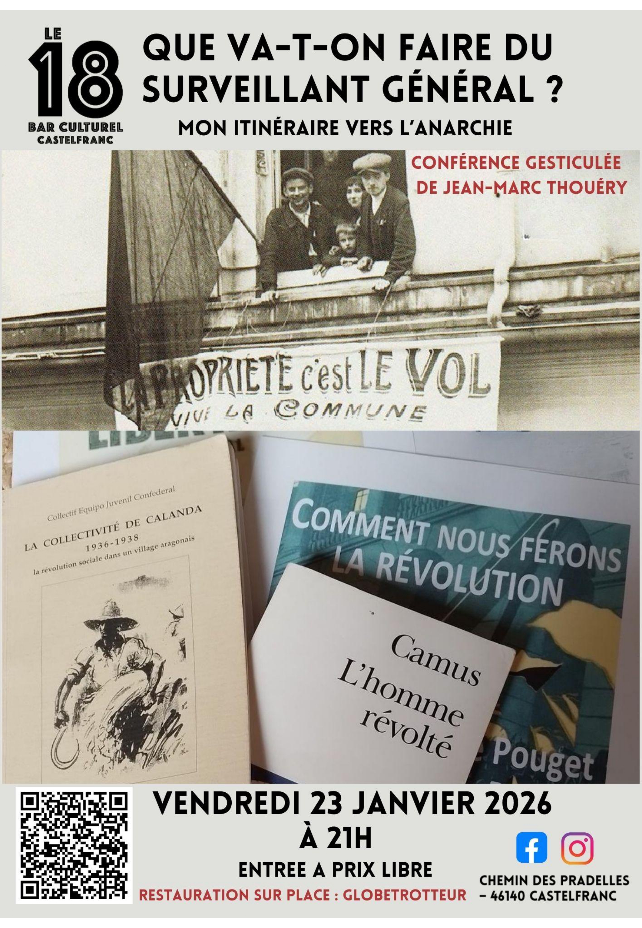 Conférence gesticulée de Jean Marc Thouéry au 18