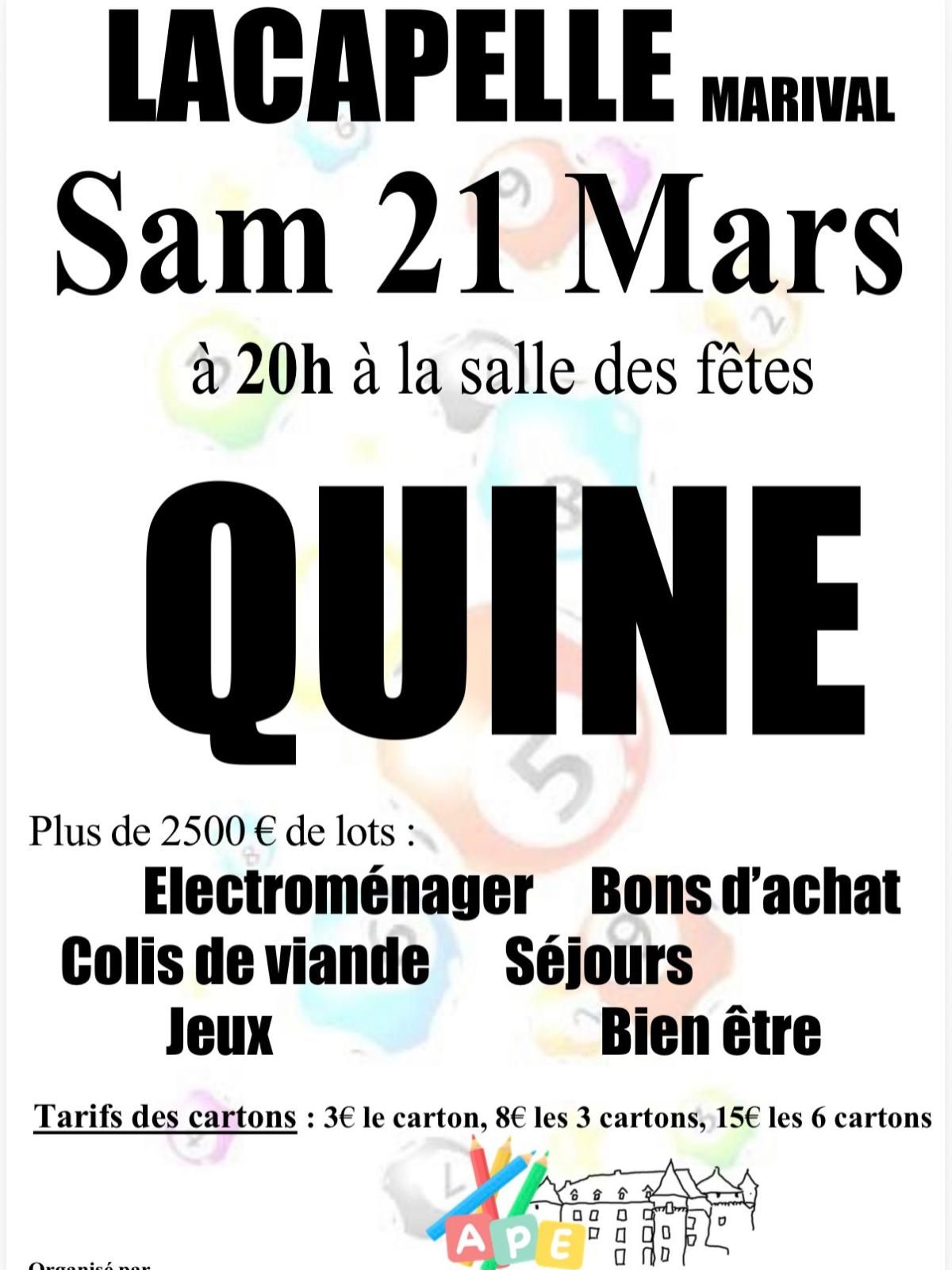 Quine de l'APE à Lacapelle-Marival