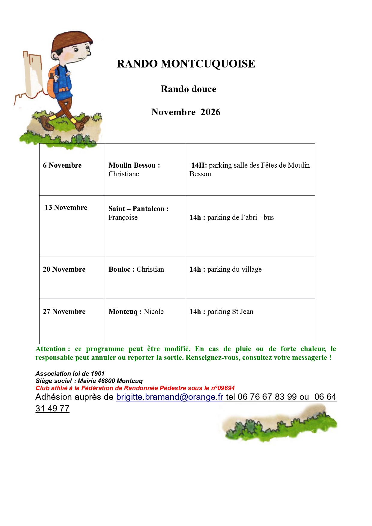 Randonnée douce avec la Rando Montcuquoise