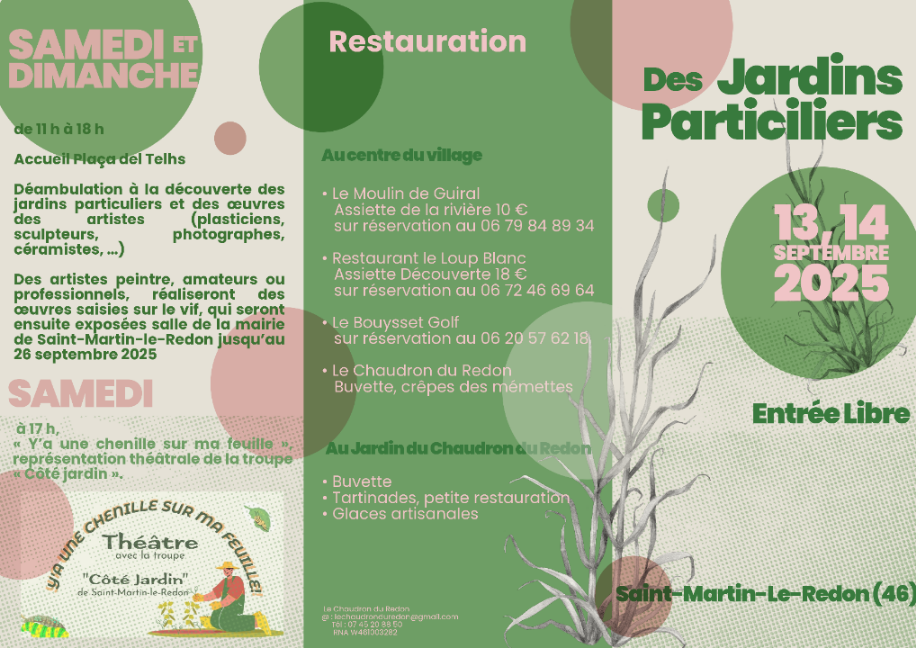 Journées Nationales des Artistes 2025 : Saint-Martin-le-Redon - Des jardins particuliers