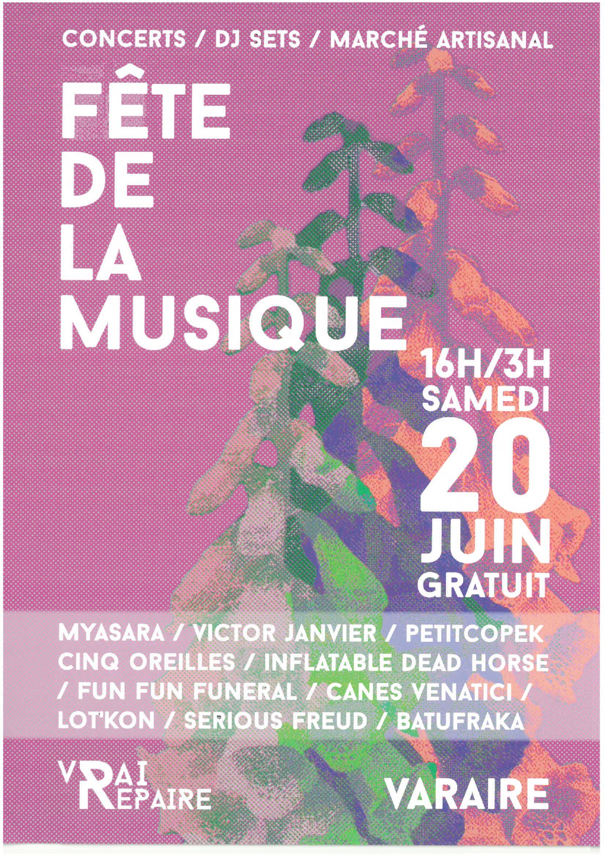 Fête de la musique au Vrai Repaire Festival — visuel événement