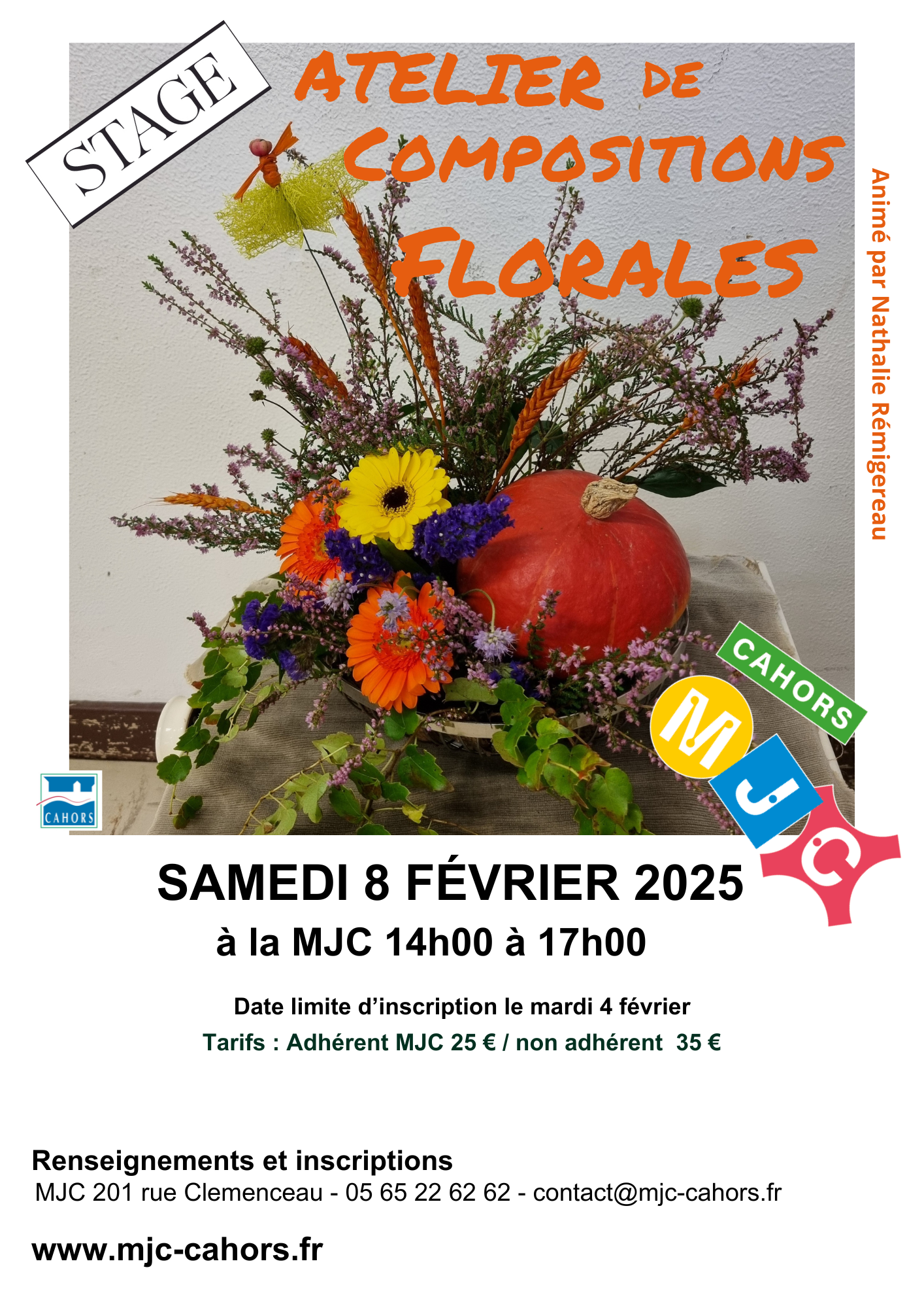 Stage de composition florale à la MJC de Cahors