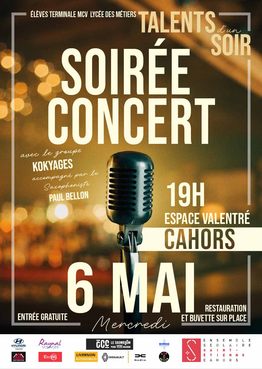 Soirée concert Talents d'un soir — visuel événement