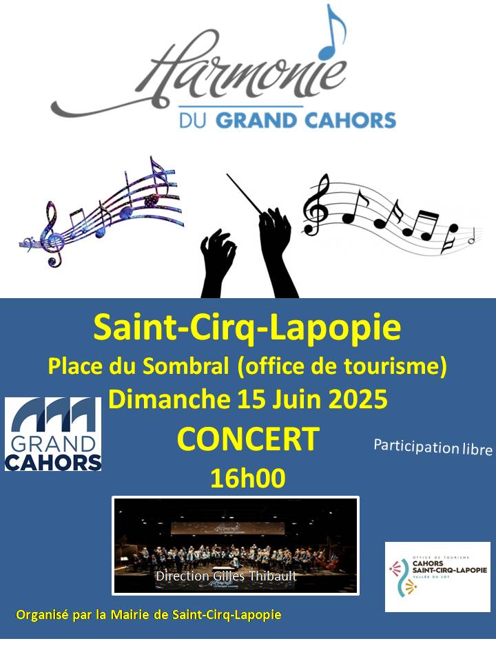 Concert à Saint-Cirq-Lapopie: Harmonie du Grand Cahors