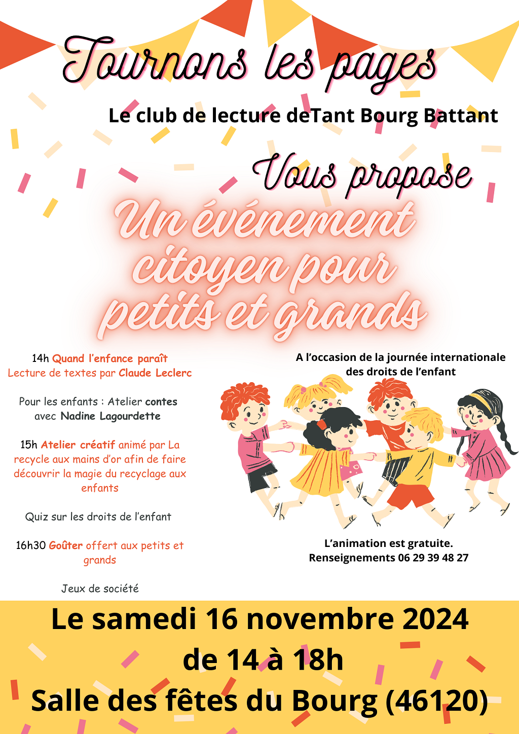 Lectures famille à le Bourg : Tournons les pages